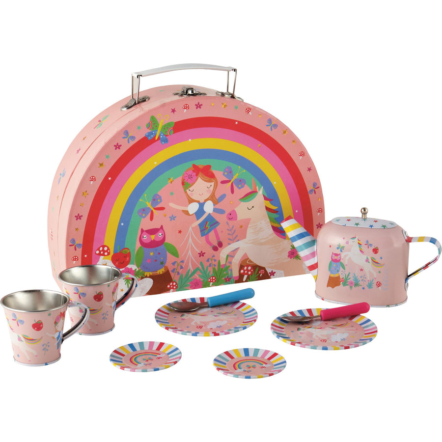Rainbow Fairy Tin Tea Set Floss & Rock