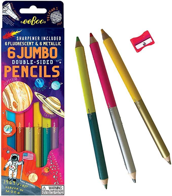 eeBoo 6 jumbo DS Pencils solar system